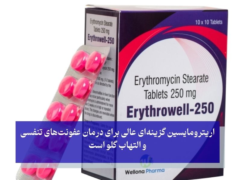 اریترومایسین آنتی بیوتیک برای گلو درد