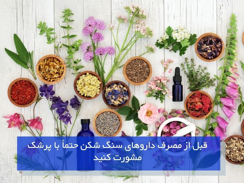 مشاوره با پزشک و مصرف گیاهان دارویی سنگ شکن