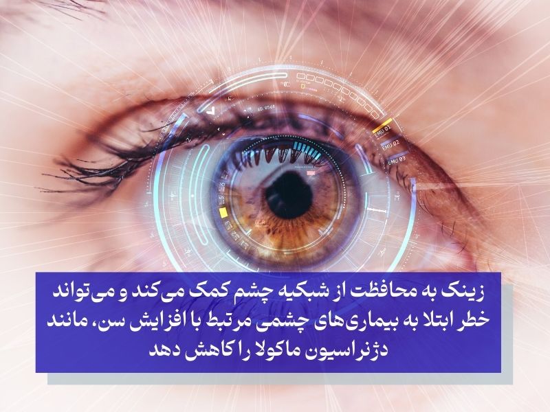 فواید قرص زینک پلاس قهوه‌ای برای چشم ها