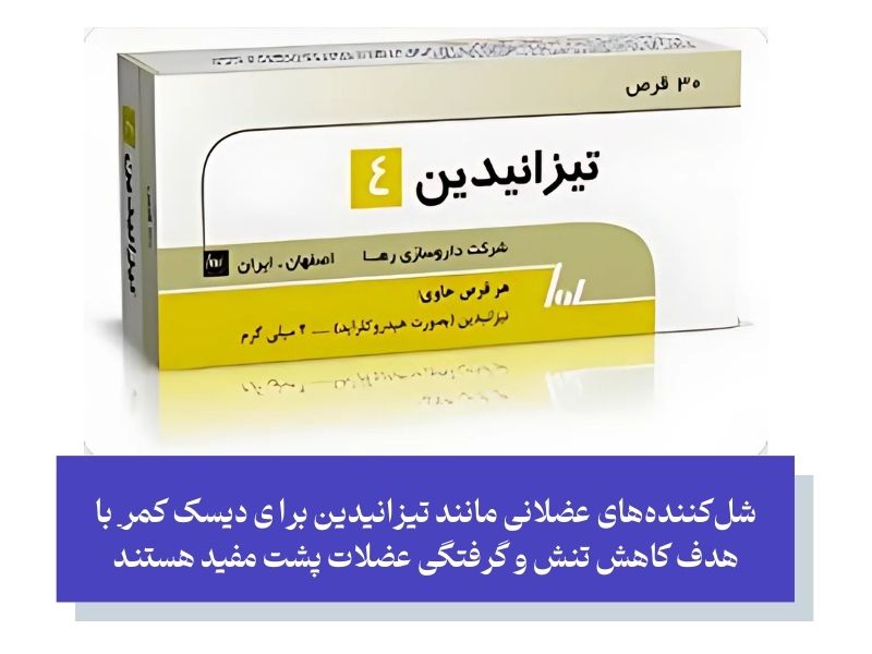 قرص تیزانیدین برای دیسک کمر