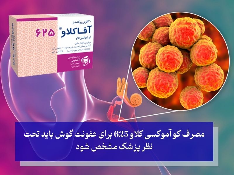 مصرف کو آموکسی کلاو 625 برای عفونت گوش