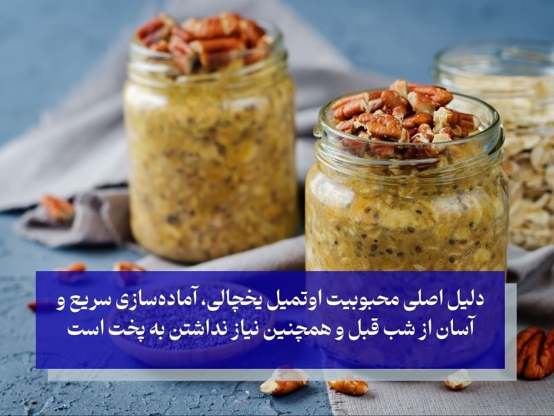 چرا اوتمیل یخچالی محبوب‌ترین روش است؟ آماده‌سازی آسان و بدون نیاز به پخت!