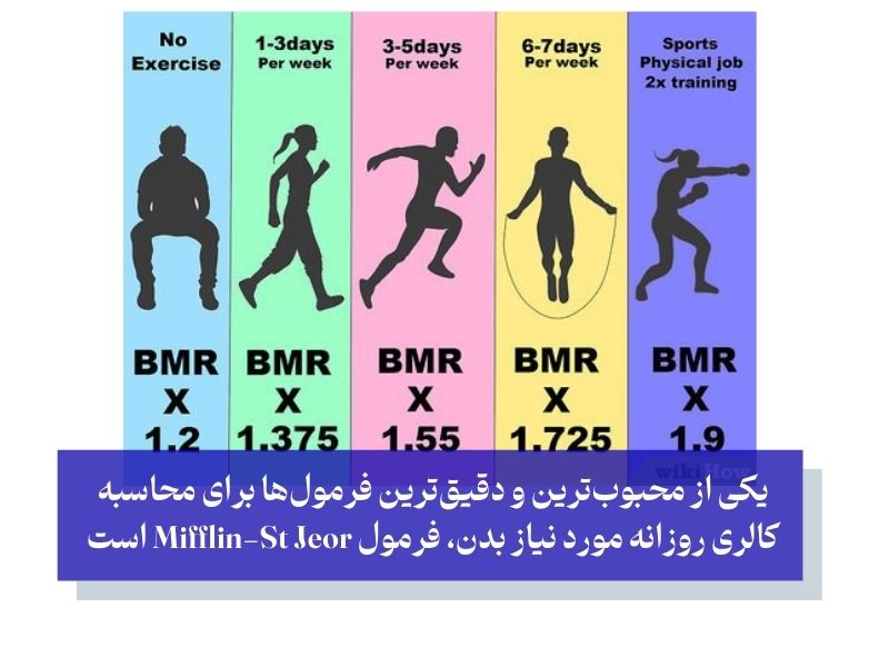 فرمول محاسبه کالری مورد نیاز بدن