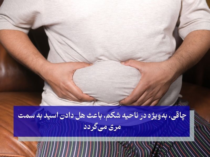 چاقی و اضافه وزن؛ فشار فیزیکی بر معده