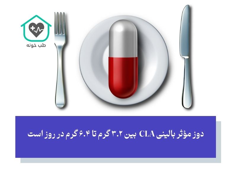 دوز روزانه پیشنهادی قرص cla