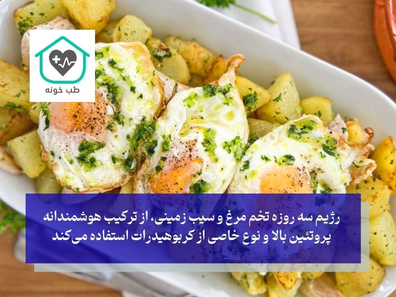 رژیم سه روزه تخم مرغ و سیب زمینی