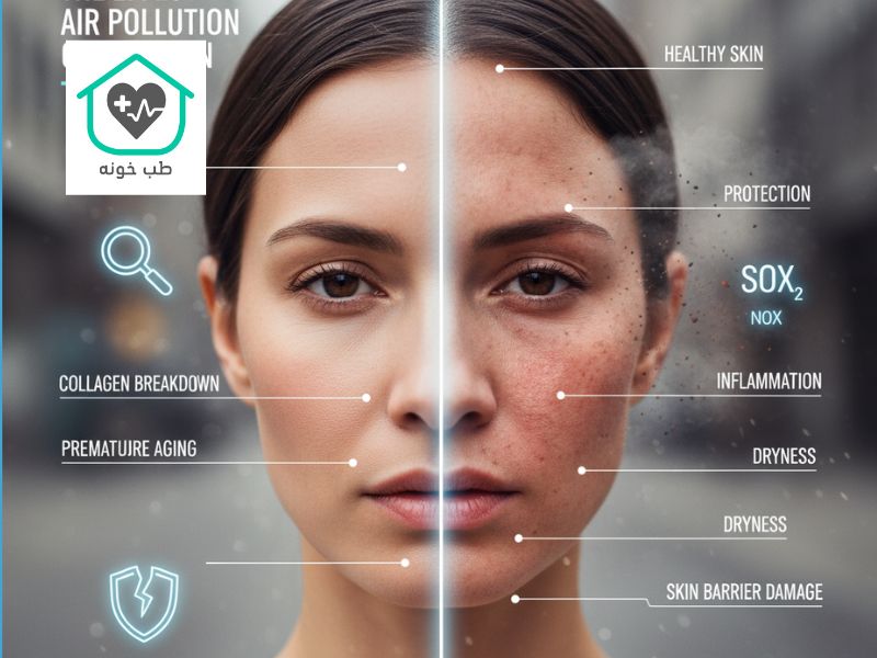 تاثیر آلودگی هوا بر پوست