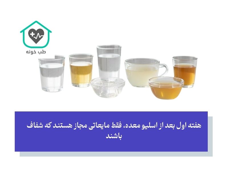 هفته اول (رژیم مایعات شفاف و مبارزه با کم‌آبی)
