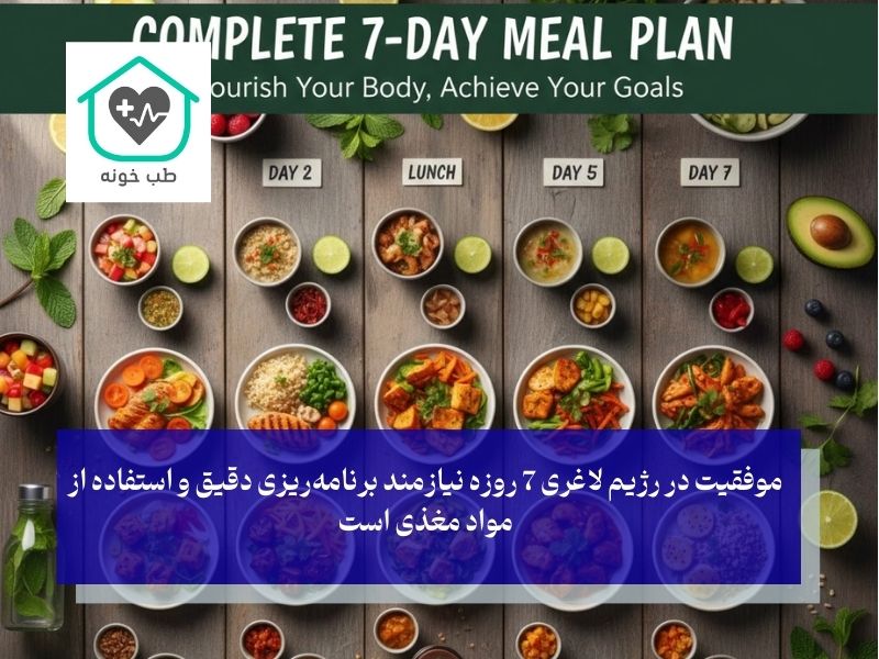 برنامه غذایی کامل ۷ روزه