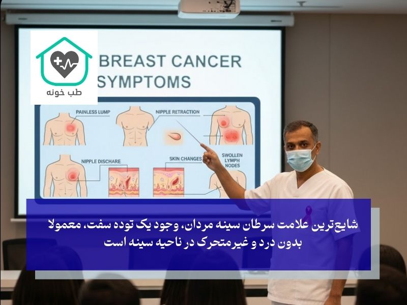 سرطان سينه در مردان چه علائمي دارد
