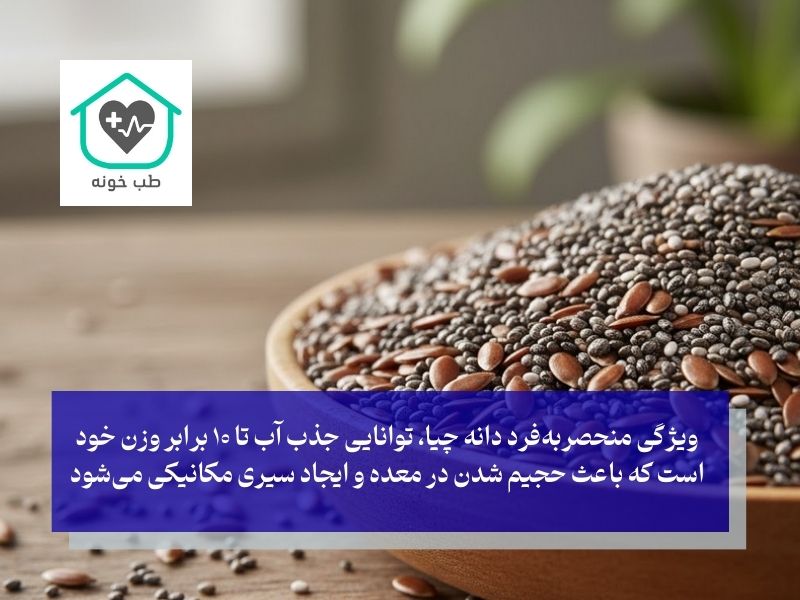 دانه‌های چیا و تخم کتان