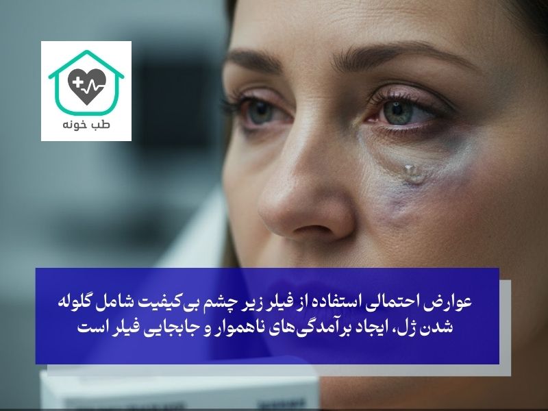 عواقب استفاده از فیلرهای زیر چشم بی‌کیفیت