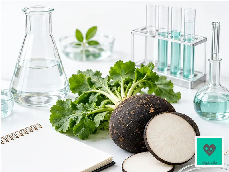 ترب سیاه کنار تجهیزات آزمایشگاهی برای نمایش محدودیت شواهد درمانی