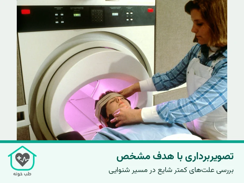 عکس آرشیوی واقعی آمادهسازی فرد برای MRI، از National Cancer Institute؛ این تصویر نمونه معاینه همان بیماری یا نمایش تجهیزات روز یک مرکز ایرانی نیست.
